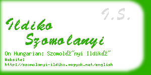 ildiko szomolanyi business card